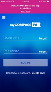 app pa account mobile mycompass compass create record case number login
