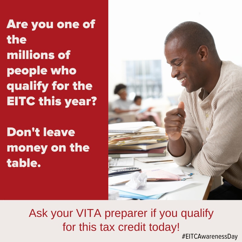 Don't leave money on the table. Ask your VITA preparer if you qualify for this tax credit today!