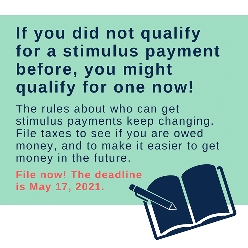 If you did not qualify for a stimulus paymjent before, you might qualify for one now!